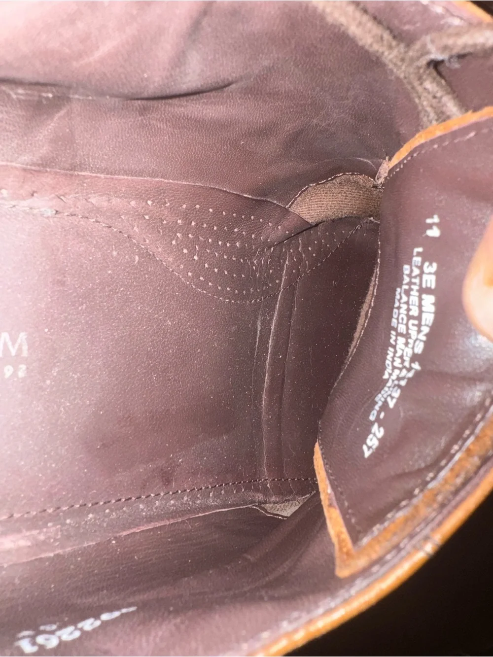 Florsheim Tan Brown Leather Wingtip Oxfords 12 wide
